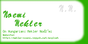 noemi mekler business card